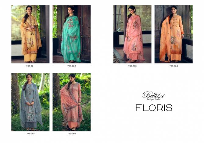Belliza Floris Latest Fancy Digital Printed Designer Pure Jam Cotton Printed Dress Material Collection

